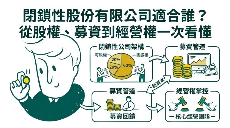 閉鎖性股份有限公司適合誰？從股權、募資到經營權一次看懂