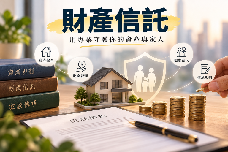 財產信託是什麼？自益、他益、遺囑信託差異、費用與節稅規劃完整指南